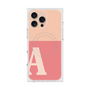 プレミアムスクエアケース with MagSafe［ オリジナル - initial two tone - A pink ］