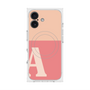 プレミアムスクエアケース with MagSafe［ オリジナル - initial two tone - A pink ］