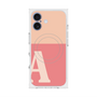 プレミアムスクエアケース with MagSafe［ オリジナル - initial two tone - A pink ］