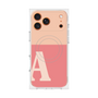 プレミアムスクエアケース with MagSafe［ オリジナル - initial two tone - A pink ］