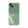 プレミアムスクエアケース with MagSafe［ オリジナル - initial two tone - X green ］