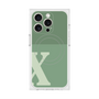 プレミアムスクエアケース with MagSafe［ オリジナル - initial two tone - X green ］