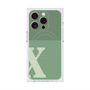プレミアムスクエアケース with MagSafe［ オリジナル - initial two tone - X green ］