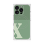 プレミアムスクエアケース with MagSafe［ オリジナル - initial two tone - X green ］