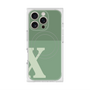 プレミアムスクエアケース with MagSafe［ オリジナル - initial two tone - X green ］