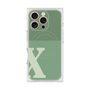 プレミアムスクエアケース with MagSafe［ オリジナル - initial two tone - X green ］