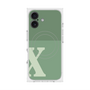 プレミアムスクエアケース with MagSafe［ オリジナル - initial two tone - X green ］