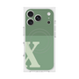 プレミアムスクエアケース with MagSafe［ オリジナル - initial two tone - X green ］