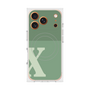 プレミアムスクエアケース with MagSafe［ オリジナル - initial two tone - X green ］