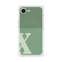 プレミアムスクエアケース with MagSafe［ オリジナル - initial two tone - X green ］