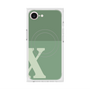 プレミアムスクエアケース with MagSafe［ オリジナル - initial two tone - X green ］