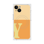 プレミアムスクエアケース with MagSafe［ オリジナル - initial two tone - Y orange ］
