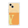 プレミアムスクエアケース with MagSafe［ オリジナル - initial two tone - Y orange ］