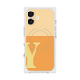 プレミアムスクエアケース with MagSafe［ オリジナル - initial two tone - Y orange ］