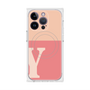 プレミアムスクエアケース with MagSafe［ オリジナル - initial two tone - Y pink ］