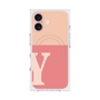 プレミアムスクエアケース with MagSafe［ オリジナル - initial two tone - Y pink ］