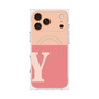 プレミアムスクエアケース with MagSafe［ オリジナル - initial two tone - Y pink ］