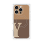 プレミアムスクエアケース with MagSafe［ オリジナル - initial two tone - Y brown ］