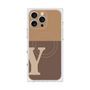 プレミアムスクエアケース with MagSafe［ オリジナル - initial two tone - Y brown ］