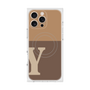 プレミアムスクエアケース with MagSafe［ オリジナル - initial two tone - Y brown ］