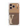 プレミアムスクエアケース with MagSafe［ オリジナル - initial two tone - Y brown ］