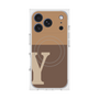 プレミアムスクエアケース with MagSafe［ オリジナル - initial two tone - Y brown ］