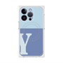 プレミアムスクエアケース with MagSafe［ オリジナル - initial two tone - Y blue ］