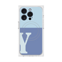 プレミアムスクエアケース with MagSafe［ オリジナル - initial two tone - Y blue ］