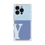 プレミアムスクエアケース with MagSafe［ オリジナル - initial two tone - Y blue ］