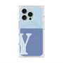 プレミアムスクエアケース with MagSafe［ オリジナル - initial two tone - Y blue ］