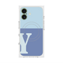 プレミアムスクエアケース with MagSafe［ オリジナル - initial two tone - Y blue ］