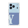 プレミアムスクエアケース with MagSafe［ オリジナル - initial two tone - Y blue ］