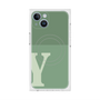 プレミアムスクエアケース with MagSafe［ オリジナル - initial two tone - Y green ］