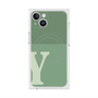 プレミアムスクエアケース with MagSafe［ オリジナル - initial two tone - Y green ］