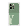 プレミアムスクエアケース with MagSafe［ オリジナル - initial two tone - Y green ］