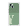 プレミアムスクエアケース with MagSafe［ オリジナル - initial two tone - Y green ］