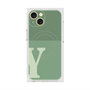 プレミアムスクエアケース with MagSafe［ オリジナル - initial two tone - Y green ］