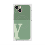 プレミアムスクエアケース with MagSafe［ オリジナル - initial two tone - Y green ］