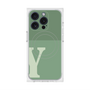 プレミアムスクエアケース with MagSafe［ オリジナル - initial two tone - Y green ］