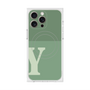 プレミアムスクエアケース with MagSafe［ オリジナル - initial two tone - Y green ］