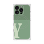 プレミアムスクエアケース with MagSafe［ オリジナル - initial two tone - Y green ］