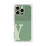 プレミアムスクエアケース with MagSafe［ オリジナル - initial two tone - Y green ］