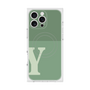 プレミアムスクエアケース with MagSafe［ オリジナル - initial two tone - Y green ］