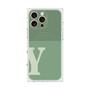 プレミアムスクエアケース with MagSafe［ オリジナル - initial two tone - Y green ］