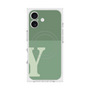 プレミアムスクエアケース with MagSafe［ オリジナル - initial two tone - Y green ］