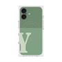 プレミアムスクエアケース with MagSafe［ オリジナル - initial two tone - Y green ］