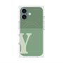 プレミアムスクエアケース with MagSafe［ オリジナル - initial two tone - Y green ］