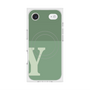 プレミアムスクエアケース with MagSafe［ オリジナル - initial two tone - Y green ］
