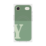 プレミアムスクエアケース with MagSafe［ オリジナル - initial two tone - Y green ］