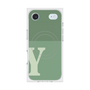 プレミアムスクエアケース with MagSafe［ オリジナル - initial two tone - Y green ］